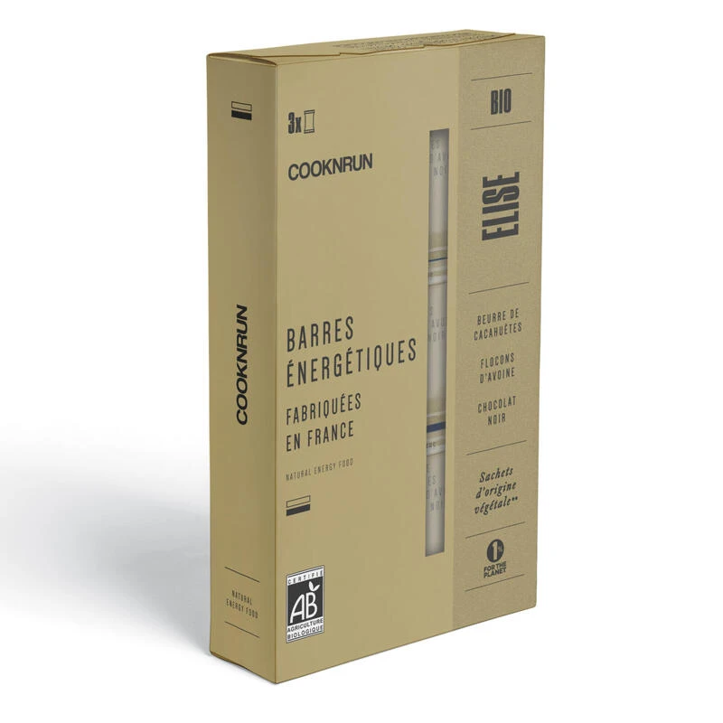 Barre énergétique Aux Dattes COOKNRUN Elise - Beurre De Cacahuètes Avoine Choco 3 Barre énergétique Aux Dattes COOKNRUN Elise - Beurre De Cacahuètes Avoine Choco