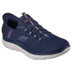 BASKETS DE MARCHE HOMME SKECHERS SLIP INS SUMMITS NAVY BLUE -Magasin De Sport baskets de marche homme skechers slip ins summits navy blue 2