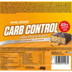 Boîte Carb Control High Protein Bar (15x100g) | Crunchy Chocolate -Magasin De Sport boite carb control high protein bar 15x100g crunchy chocolate 4