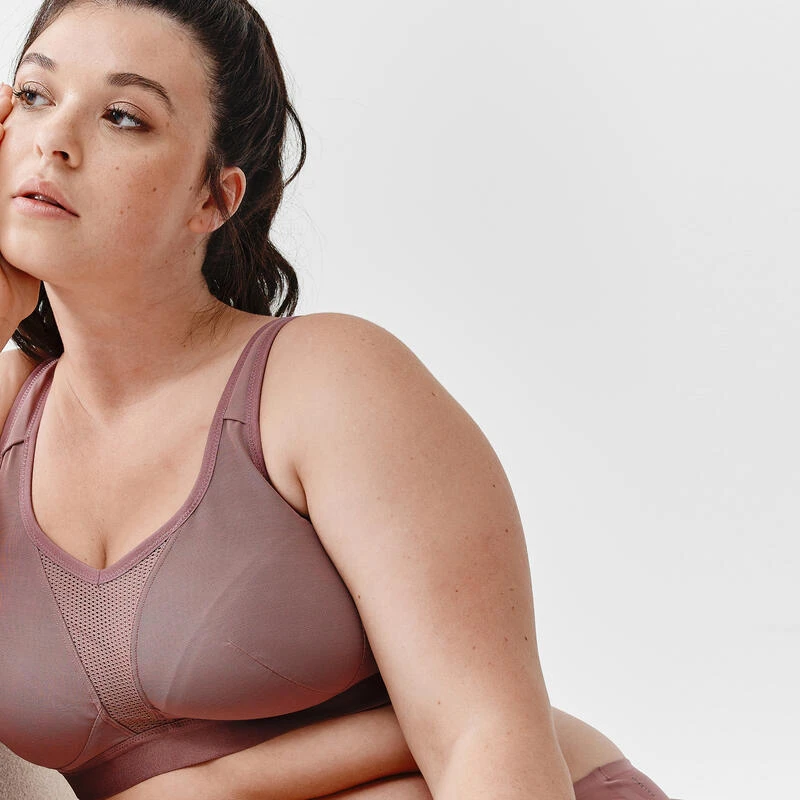 Kalenji Brassière Bretelles Croisables Maintien Fort Femme - Taupe 6 Kalenji Brassière Bretelles Croisables Maintien Fort Femme - Taupe – Image 4