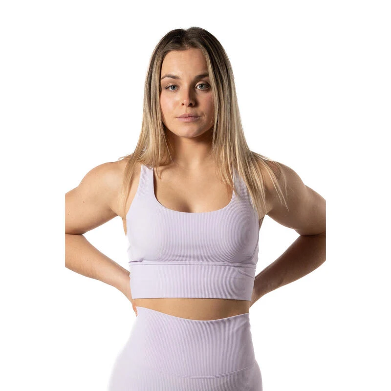 Brassière De Sport Côtelée V2 Lavande Bleu 3 Brassière De Sport Côtelée V2 Lavande Bleu