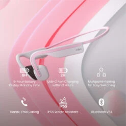 Casque De Sport Bluetooth à Conduction Osseuse SHOKZ - OPENMOVE -Magasin De Sport casque de sport bluetooth a conduction osseuse shokz openmove 5