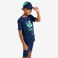 Casquette De Running Enfant Respirante - KIPRUN Run Dry Marine Verte