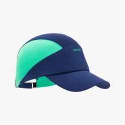 Casquette De Running Enfant Respirante - KIPRUN Run Dry Marine Verte -Magasin De Sport casquette de running enfant respirante kiprun run dry marine verte 3