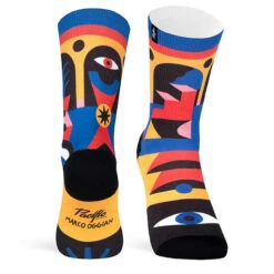 Chaussettes De Course Avec Tissu Coolmax Unisex Blinkin Eye, Sublimé Multicolore