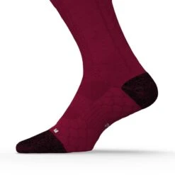 CHAUSSETTES DE RUNNING RUN900 MI-MOLLET LAINE MERINOS BORDEAUX -Magasin De Sport chaussettes de running run900 mi mollet laine merinos bordeaux 3