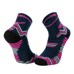 BV Sport Chaussettes TRAIL ULTRA Bleu-rose