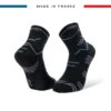 BV Sport Chaussettes TRAIL ULTRA Noir-gris -Magasin De Sport chaussettes trail ultra noir gris