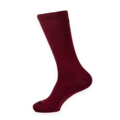 Chaussettes Unisexes Hautes Unies Mooquer Classy Evo Bordeaux Brodées Espagne.