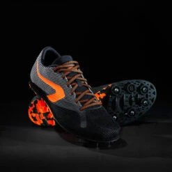 CHAUSSURES A POINTES D'ATHLETISME POUR LE CROSS AT CROSS NOIRE ET ORANGE -Magasin De Sport chaussures a pointes dathletisme pour le cross at cross noire et orange 6