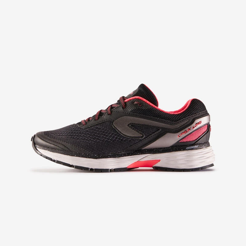 CHAUSSURES DE RUNNING FEMME KIPRUN LONG2 NOIR ROSE 3 CHAUSSURES DE RUNNING FEMME KIPRUN LONG2 NOIR ROSE
