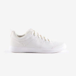 Artengo Chaussures De Tennis Femme Multicourt - Essential Blanc Cassé