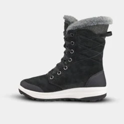 Quechua Chaussures En Cuir Chaudes Et Imperméables De Randonnée - SH900 Hautes - Femme -Magasin De Sport chaussures en cuir chaudes et impermeables de randonnee sh900 hautes femme 2