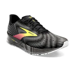 Chaussures Running Homme - Brooks Hyperion Tempo Noir Rose Jaune -Magasin De Sport chaussures running homme brooks hyperion tempo noir rose jaune 2