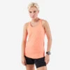 Débardeur Running Avec Brassière Intégrée Femme - KIPRUN Run 500 Confort Corail -Magasin De Sport debardeur running avec brassiere integree femme kiprun run 500 confort corail