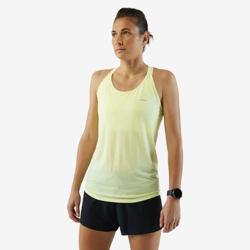 Débardeur Running Avec Brassière Intégrée Femme - KIPRUN Run 500 Confort Jaune 3 Débardeur Running Avec Brassière Intégrée Femme - KIPRUN Run 500 Confort Jaune