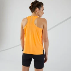 Débardeur Running Léger Femme - KIPRUN Run 900 Light Orange -Magasin De Sport debardeur running leger femme kiprun run 900 light orange 2