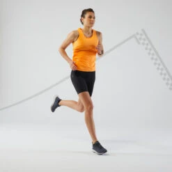 Débardeur Running Léger Femme - KIPRUN Run 900 Light Orange -Magasin De Sport debardeur running leger femme kiprun run 900 light orange 6