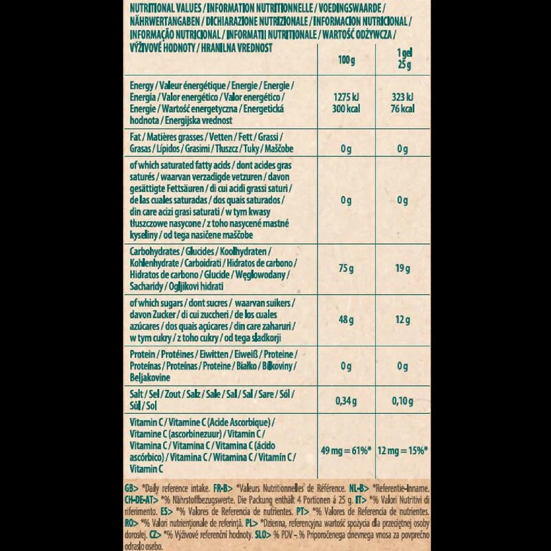 Gel énergétique Bio Isostar Saveur Pamplemousse 4x 25g 4 Gel énergétique Bio Isostar Saveur Pamplemousse 4x 25g – Image 2