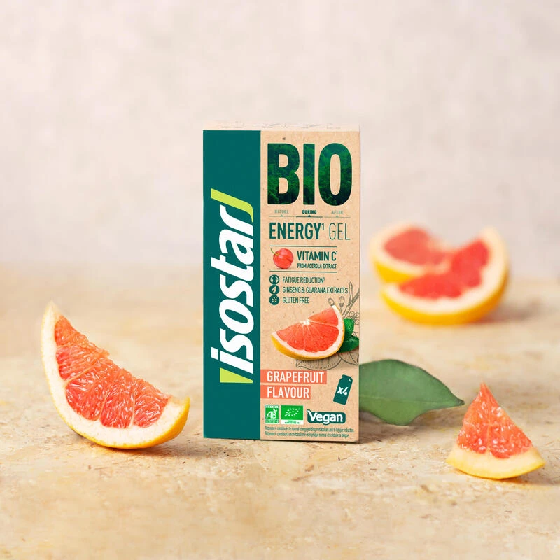 Gel énergétique Bio Isostar Saveur Pamplemousse 4x 25g 6 Gel énergétique Bio Isostar Saveur Pamplemousse 4x 25g – Image 4