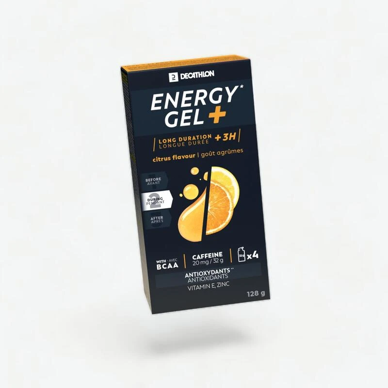 Decathlon Gel énergétique ENERGY GEL+ Agrumes 4 X 32g 3 Decathlon Gel énergétique ENERGY GEL+ Agrumes 4 X 32g