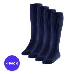 Heatkeeper Chaussettes Thermiques Pour Hommes Aux Genoux Bleu Marine 4-PACK