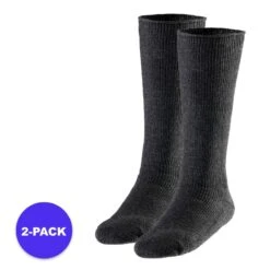 Heatkeeper Hommes Chaussettes Thermo Genoux Anthracite 2-PACK