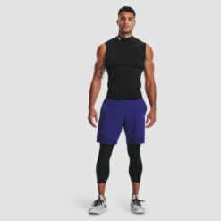 Legging 3/4 Noir Homme Under Armour Heat Gear -Magasin De Sport legging 34 noir homme under armour heat gear 5