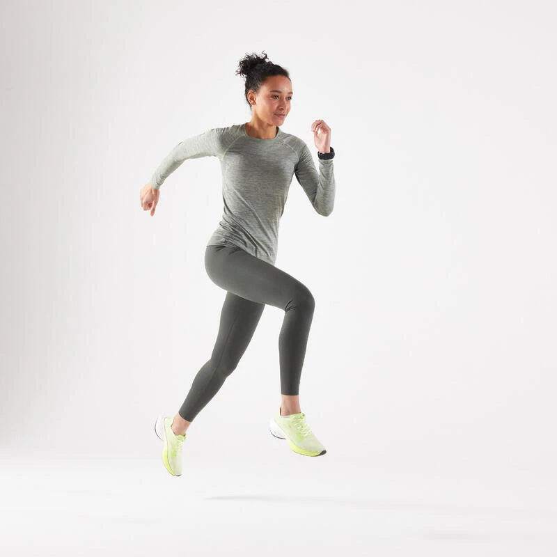 Legging Running Femme - KIPRUN Run 900 Light Kaki 4 Legging Running Femme - KIPRUN Run 900 Light Kaki – Image 2