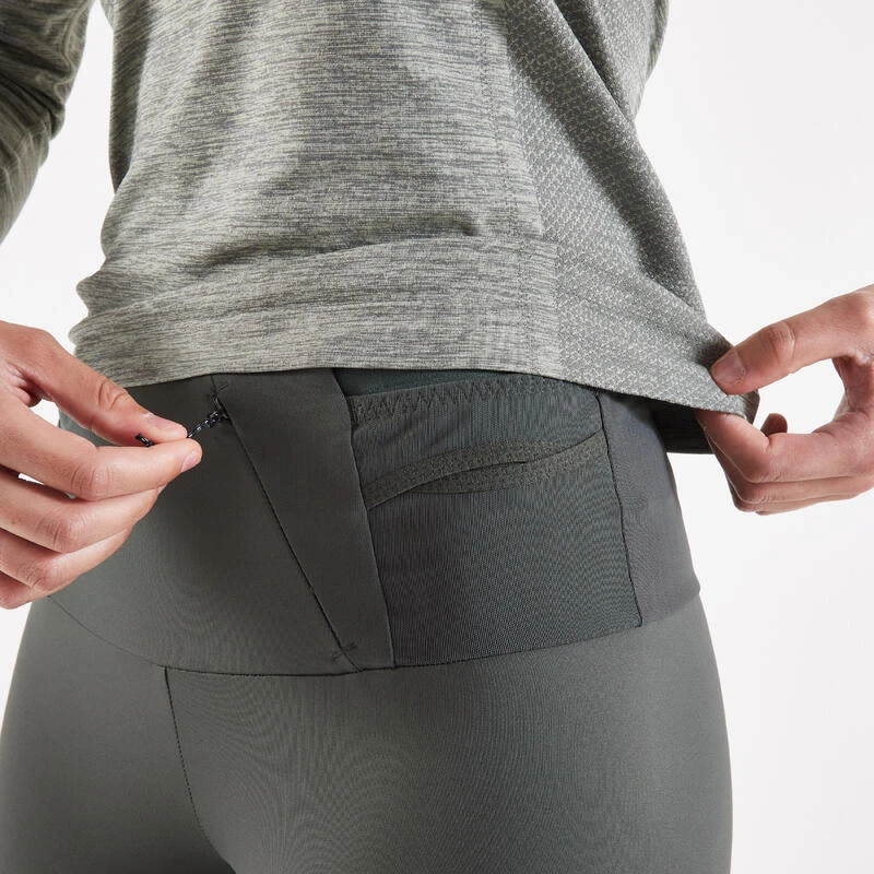 Legging Running Femme - KIPRUN Run 900 Light Kaki 6 Legging Running Femme - KIPRUN Run 900 Light Kaki – Image 4