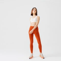 Kalenji Legging Running Gainant Femme (du XS Au 5XL - Grande Taille) - Orange -Magasin De Sport legging running gainant femme du xs au 5xl grande taille orange 3