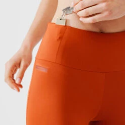 Kalenji Legging Running Gainant Femme (du XS Au 5XL - Grande Taille) - Orange -Magasin De Sport legging running gainant femme du xs au 5xl grande taille orange 4