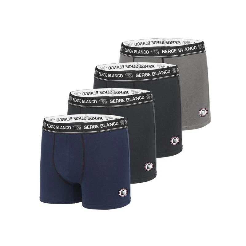 SERGE BLANCO Lot De 4 Boxers Coton Homme Colored Class' 3 SERGE BLANCO Lot De 4 Boxers Coton Homme Colored Class'