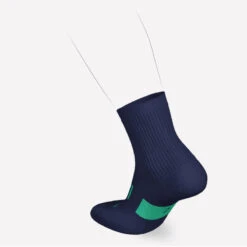 LotX2 De Chaussettes Running Confort Enfant - KIPRUN 500 Mid Marine Et Rayé Vert -Magasin De Sport lotx2 de chaussettes running confort enfant kiprun 500 mid marine et raye vert 3