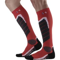 MONNET MI-BAS ACCESS ROUGE CHAUSSETTES 2024 8 MONNET MI-BAS ACCESS ROUGE CHAUSSETTES 2024 -Magasin De Sport monnet mi bas access rouge chaussettes 2024 1