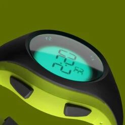 Kalenji Montre Chronomètre De Course à Pied W200 M Grise Jaune -Magasin De Sport montre chronometre de course a pied w200 m grise jaune 4