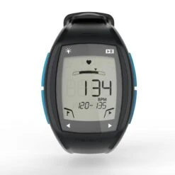 Kalenji Montre Running Cardio - HR300 Noire Bleue -Magasin De Sport montre running cardio hr300 noire bleue 2