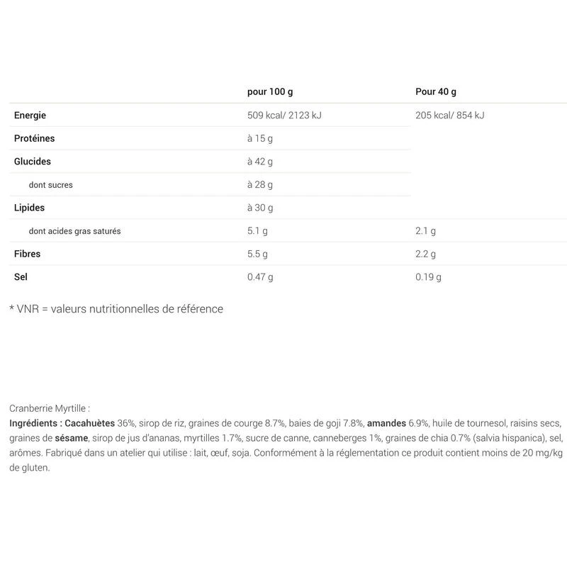 Overstims Barre Origin' Bar Cranberrie Myrtille - 4x40g 5 Overstims Barre Origin' Bar Cranberrie Myrtille - 4x40g – Image 3