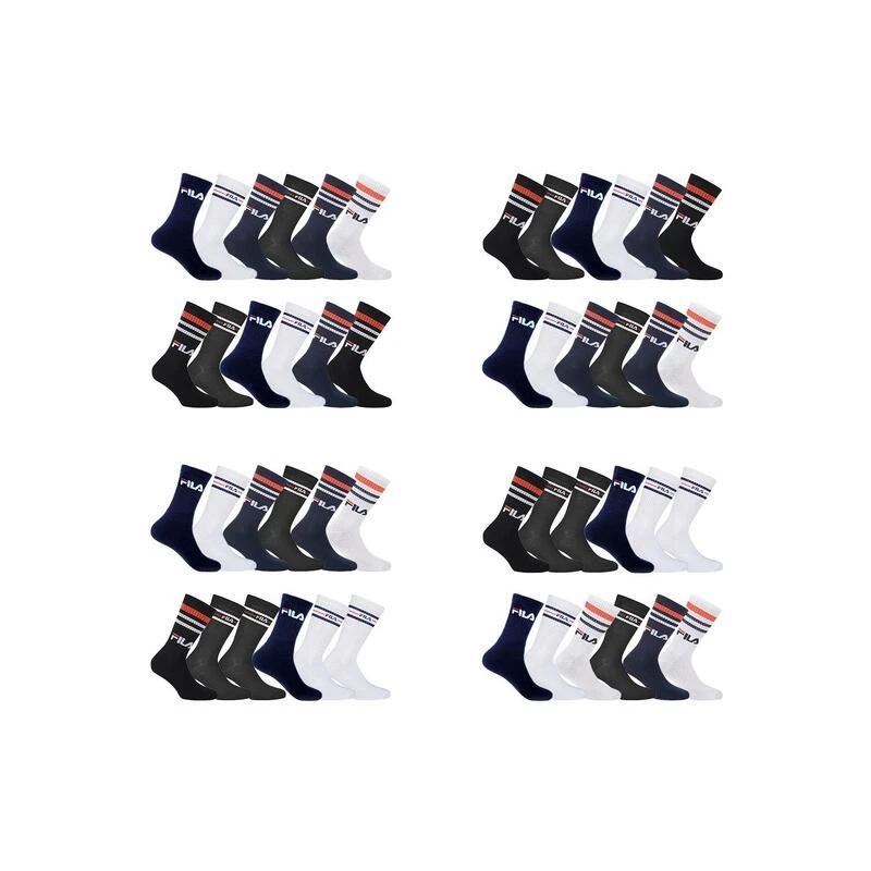 Fila Pack Surprise De 12 Paires De Chaussettes Tennis Homme 5 Fila Pack Surprise De 12 Paires De Chaussettes Tennis Homme – Image 3