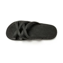 Sandales Noires Pour Femmes Avec Semelles En Caoutchouc Antidérapantes -Magasin De Sport sandales noires pour femmes avec semelles en caoutchouc antiderapantes 4