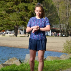 Short Course à Pied Femme Bleu Ecoresponsable -Magasin De Sport short course a pied femme bleu ecoresponsable 6