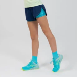 Short De Running Et D'athlétisme Pour Fille AT 500 2 En 1 Marine Vert -Magasin De Sport short de running et dathletisme pour fille at 500 2 en 1 marine vert 5