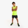 Short De Running Respirant Enfant - KIPRUN DRY+ 900 Noir Et Jaune Fluo -Magasin De Sport short de running respirant enfant kiprun dry 900 noir et jaune fluo