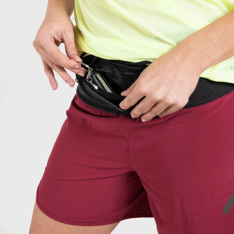 SHORT DE TRAIL RUNNING BAGGY FEMME FRAMBOISE 5 SHORT DE TRAIL RUNNING BAGGY FEMME FRAMBOISE – Image 3