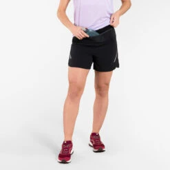 SHORT DE TRAIL RUNNING BAGGY FEMME NOIR -Magasin De Sport short de trail running baggy femme noir 3