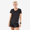 Kalenji T-shirt De Running Respirant Femme - KIPRUN Run 100 Noir 1 Kalenji T-shirt De Running Respirant Femme - KIPRUN Run 100 Noir -Magasin De Sport t shirt de running respirant femme kiprun run 100 noir