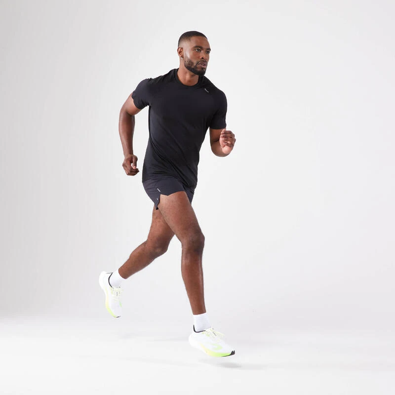 T-shirt De Running Sans Couture Homme - KIPRUN Run 500 Confort Noir 8 T-shirt De Running Sans Couture Homme - KIPRUN Run 500 Confort Noir â Image 6