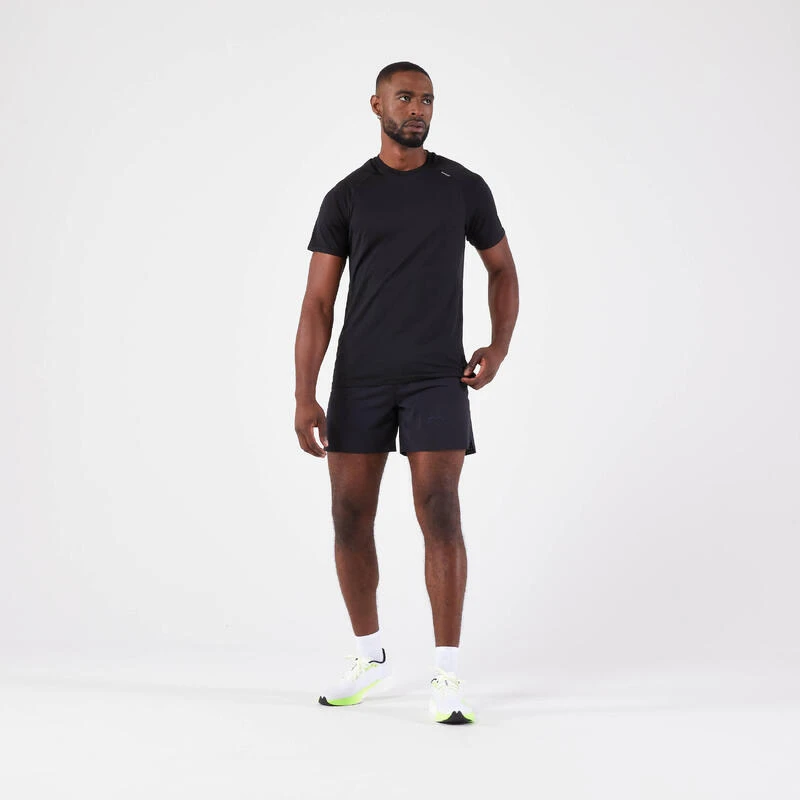 T-shirt De Running Sans Couture Homme - KIPRUN Run 500 Confort Noir 9 T-shirt De Running Sans Couture Homme - KIPRUN Run 500 Confort Noir â Image 7
