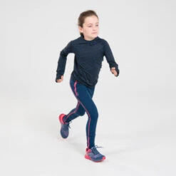 T-SHIRT MANCHES LONGUES RUNNING RESPIRANT ENFANT - KIPRUN SKINCARE MARINE -Magasin De Sport t shirt manches longues running respirant enfant kiprun skincare marine 2