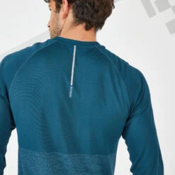 T-SHIRT RUNNING HOMME RESPIRANT MANCHE LONGUE - KIPRUN CARE BLEU PETROLE LTD -Magasin De Sport t shirt running homme respirant manche longue kiprun care bleu petrole ltd 3